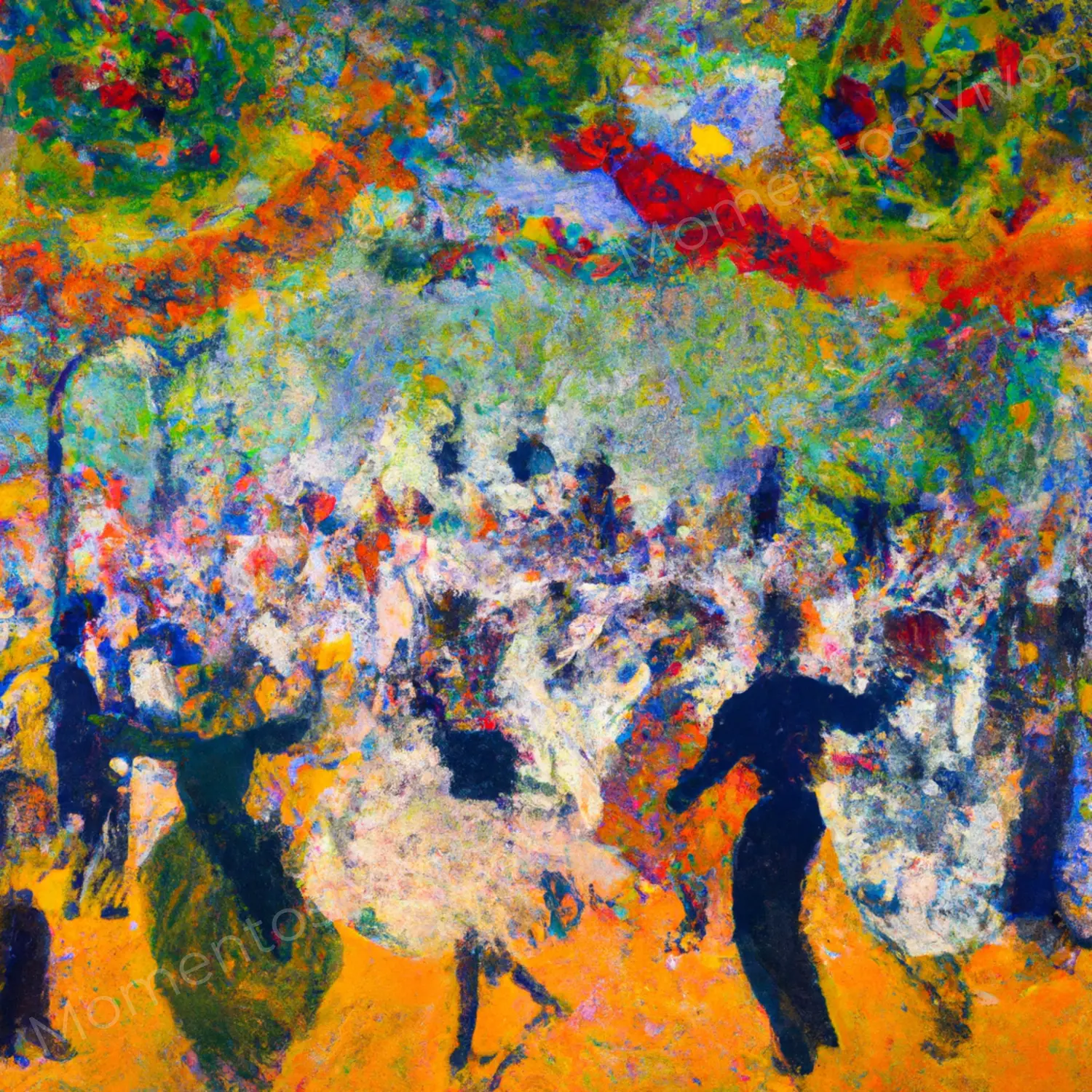 An energetic, color-rich interpretation of an orchestral gathering